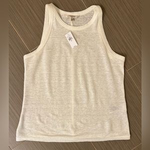 Banana Republic NWT womens white linen tank XS